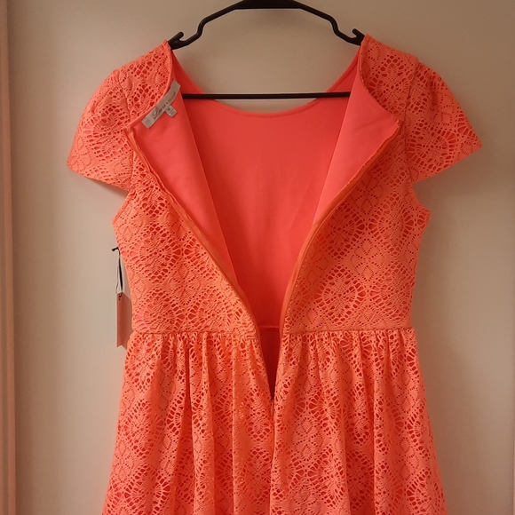 NWT, Revolve Lovers + Friends Voulez Vous Coral Lace Dress - Picture 6 of 15